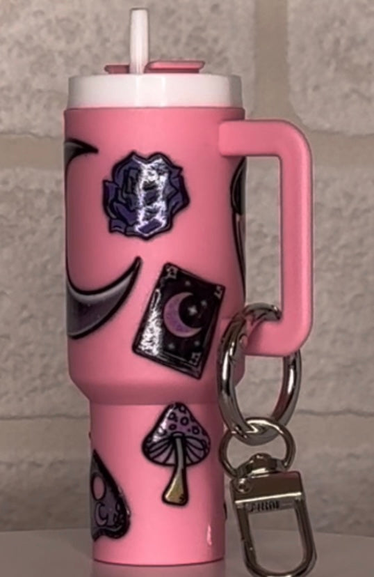 Mini tumbler storage keyring