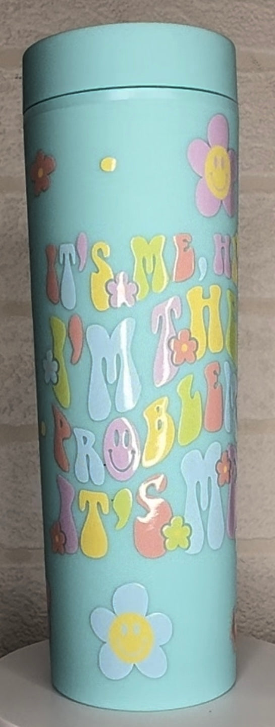 Plastic tumbler with straw