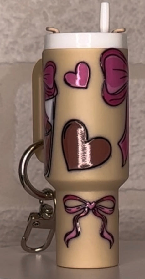 Mini tumbler storage keyring