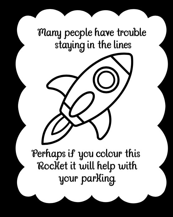 Parking space colouring pages ￼