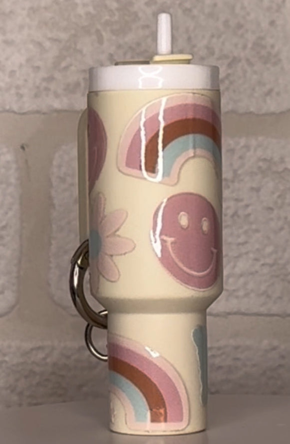 Mini tumbler storage keyring