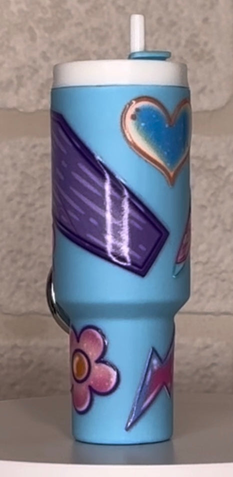 Mini tumbler storage keyring