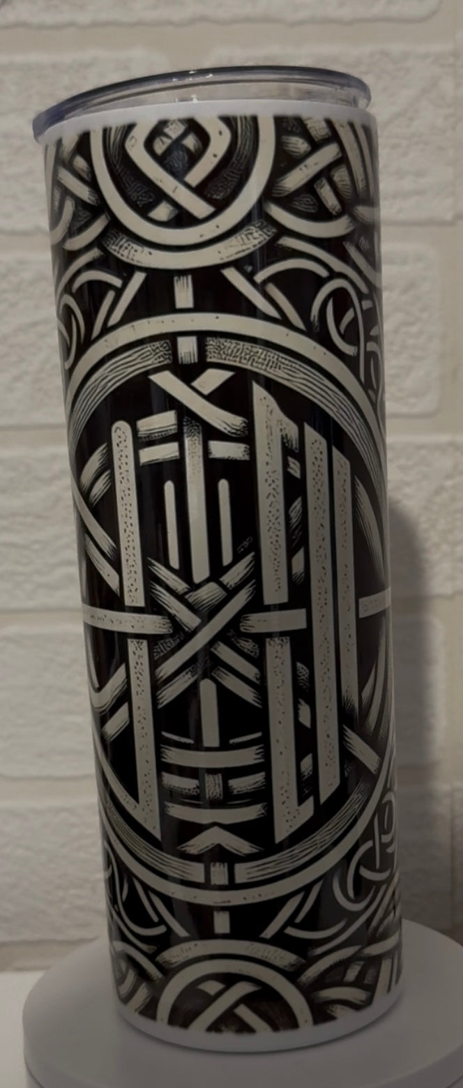 metal tumbler with straw