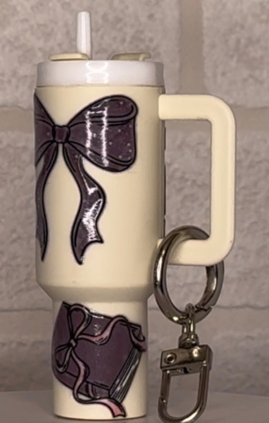 Mini tumbler storage keyring