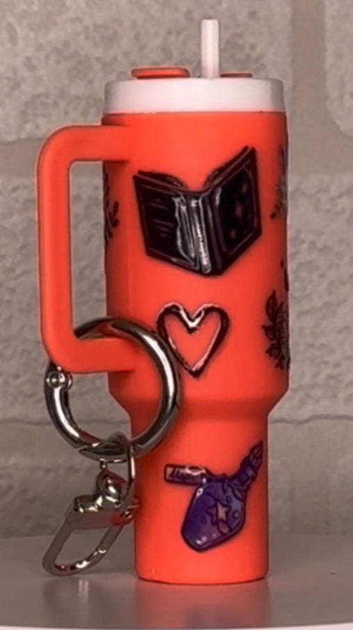 Mini tumbler storage keyring