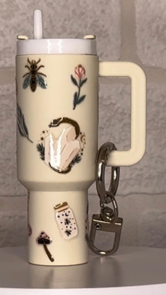 Mini tumbler storage keyring