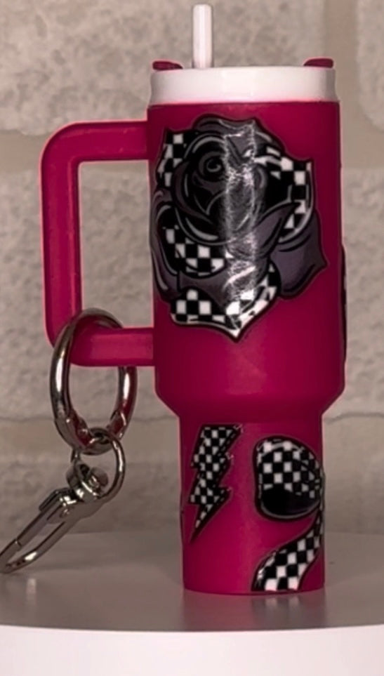 Mini tumbler storage keyring