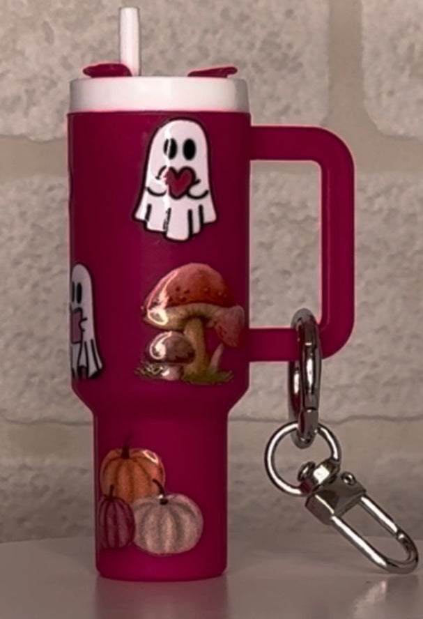 Mini tumbler storage keyring