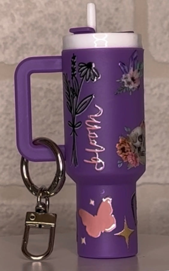 Mini tumbler storage keyring