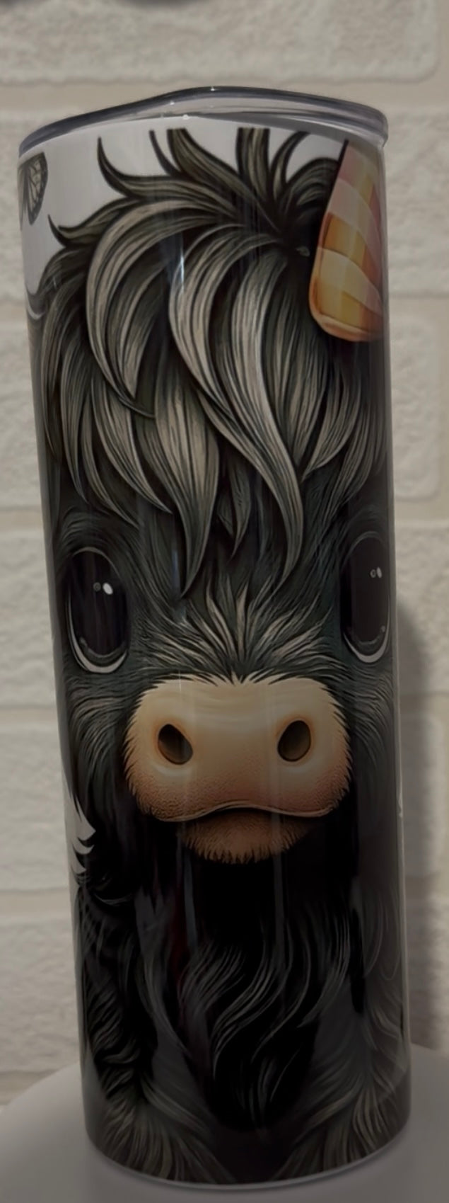 Goth cow tumbler