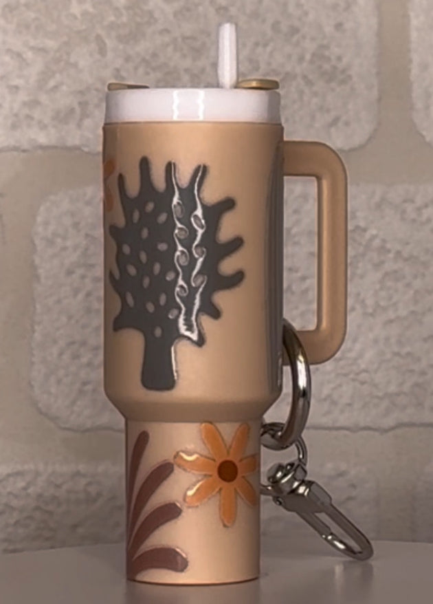 Mini tumbler storage keyring