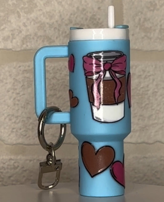 Mini tumbler storage keyring