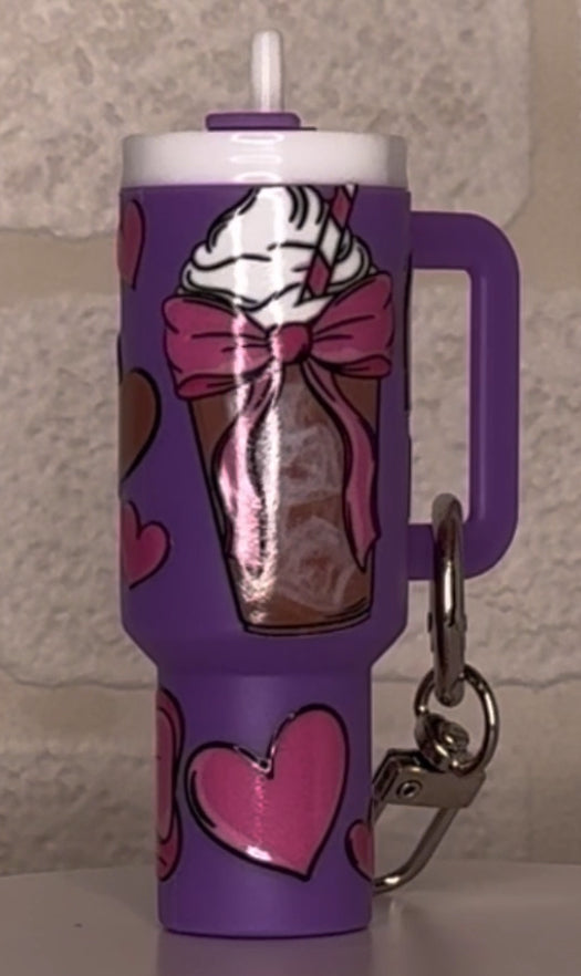 Mini tumbler storage keyring