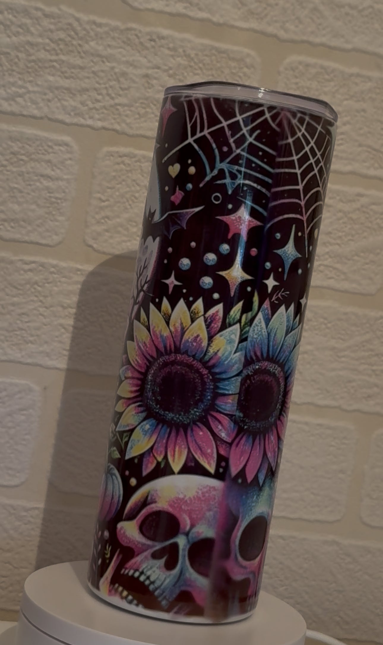 metal tumbler with straw