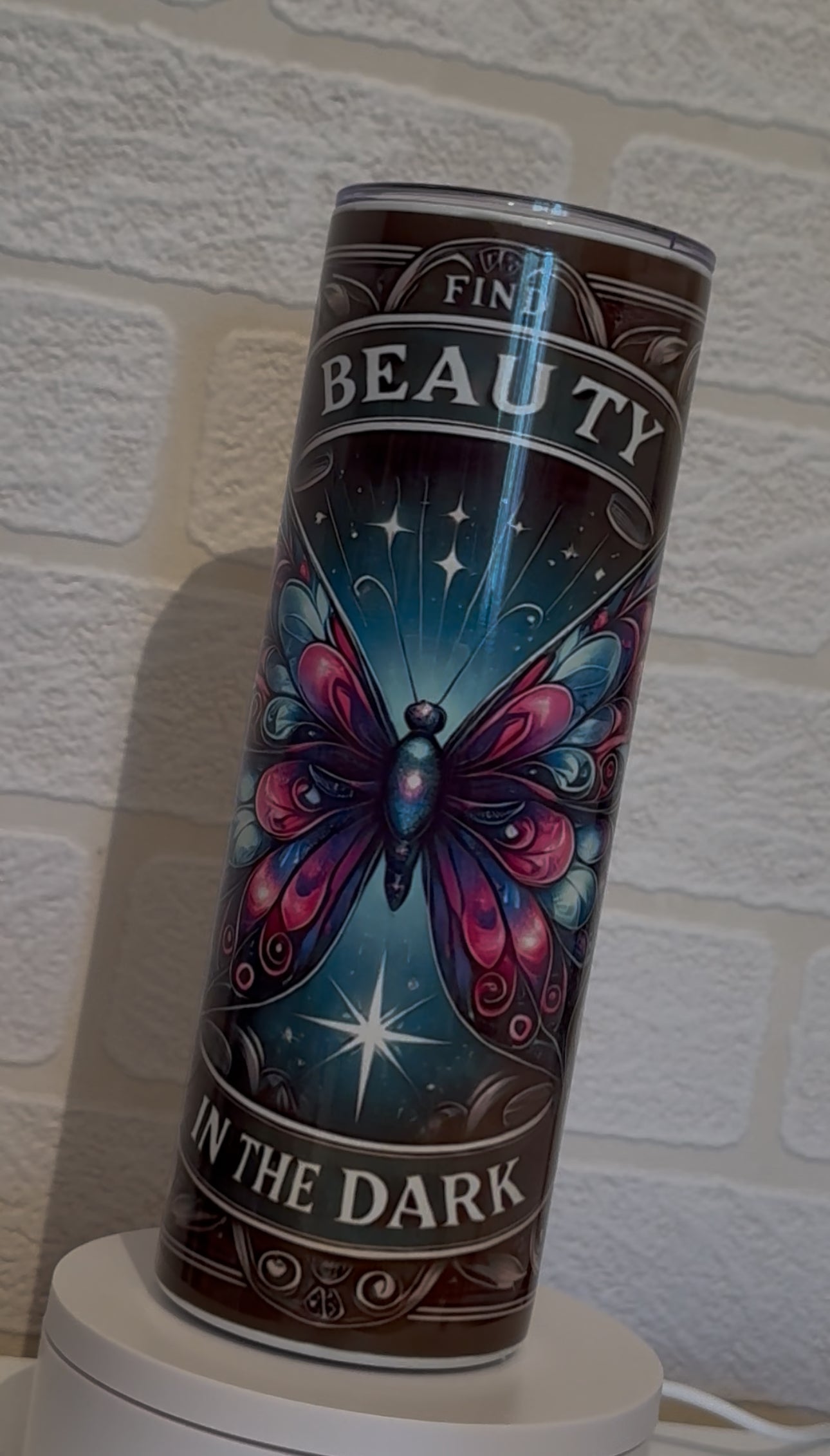 metal tumbler with straw