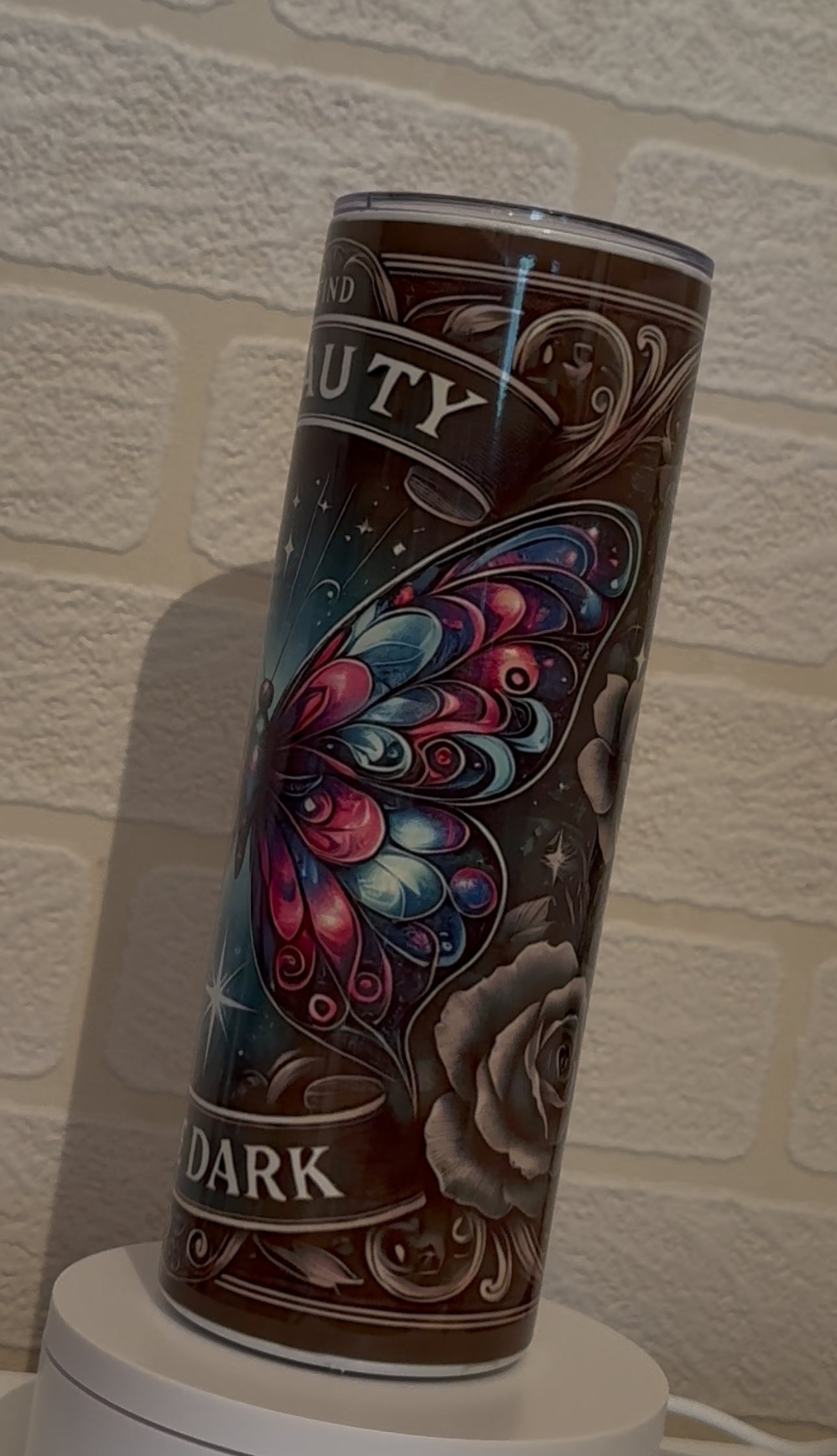 metal tumbler with straw