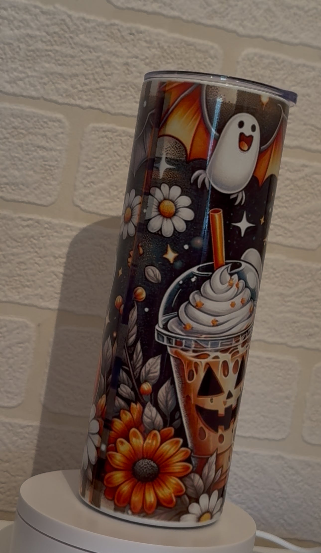 metal tumbler with straw