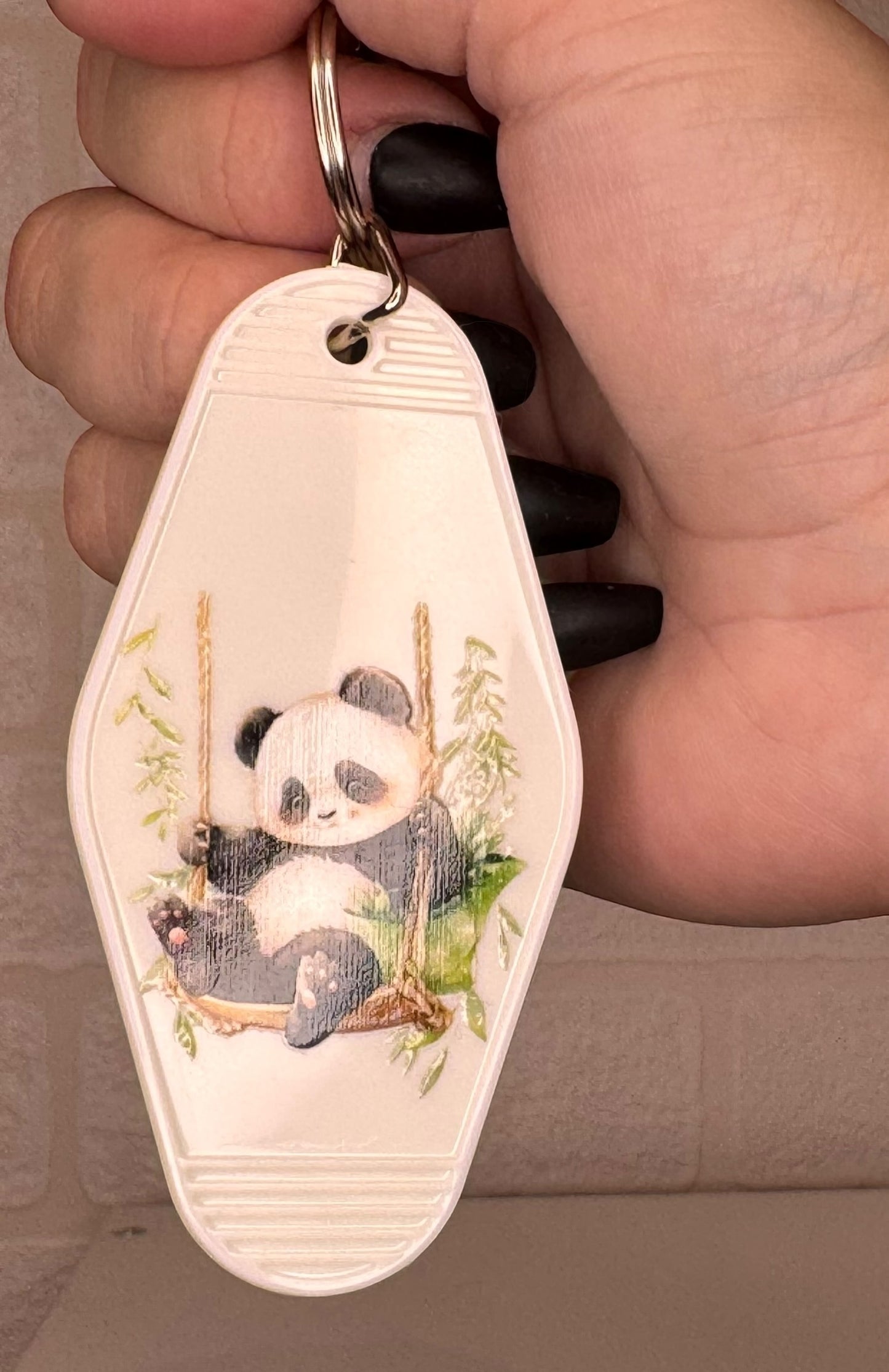 Panda motel keyring