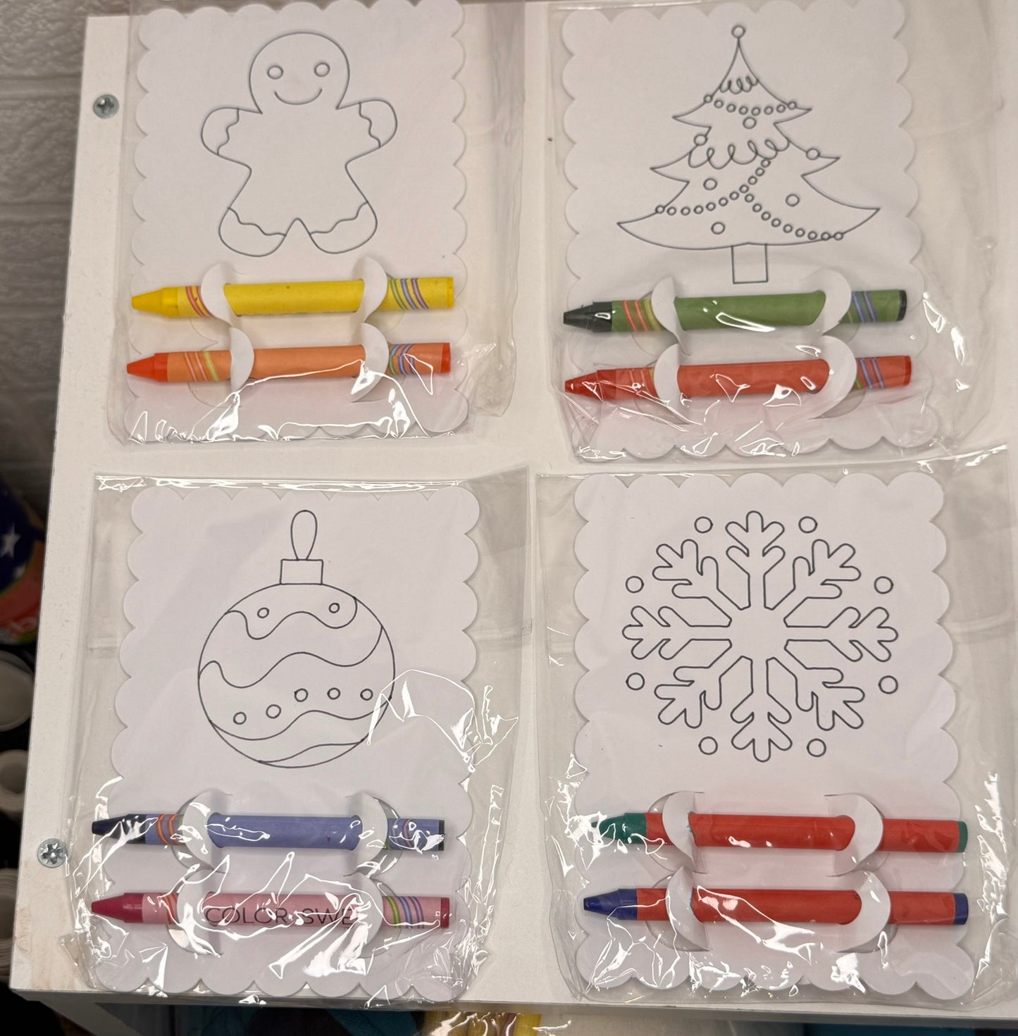Christmas colouring cards