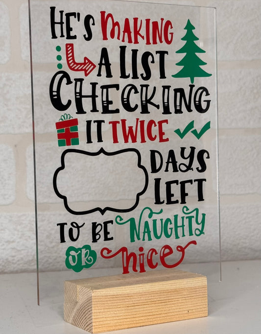Christmas countdown signs