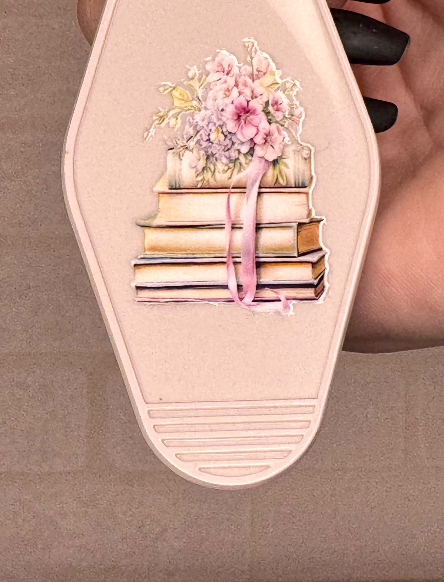 book themed motel keyring