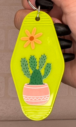 Plant themed Motel keyring