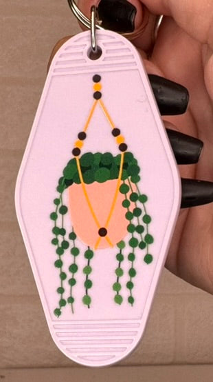 Plant themed Motel keyring