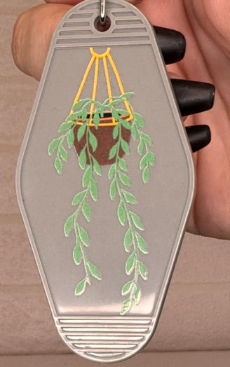 Plant themed Motel keyring