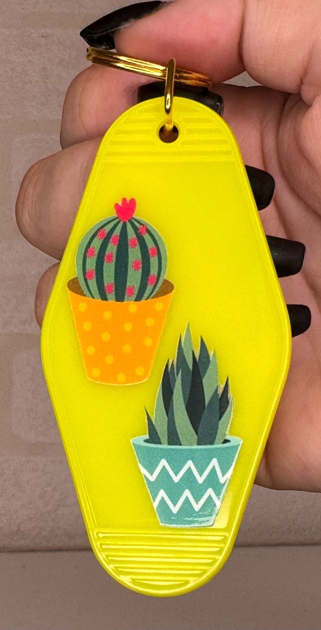 Plant themed Motel keyring