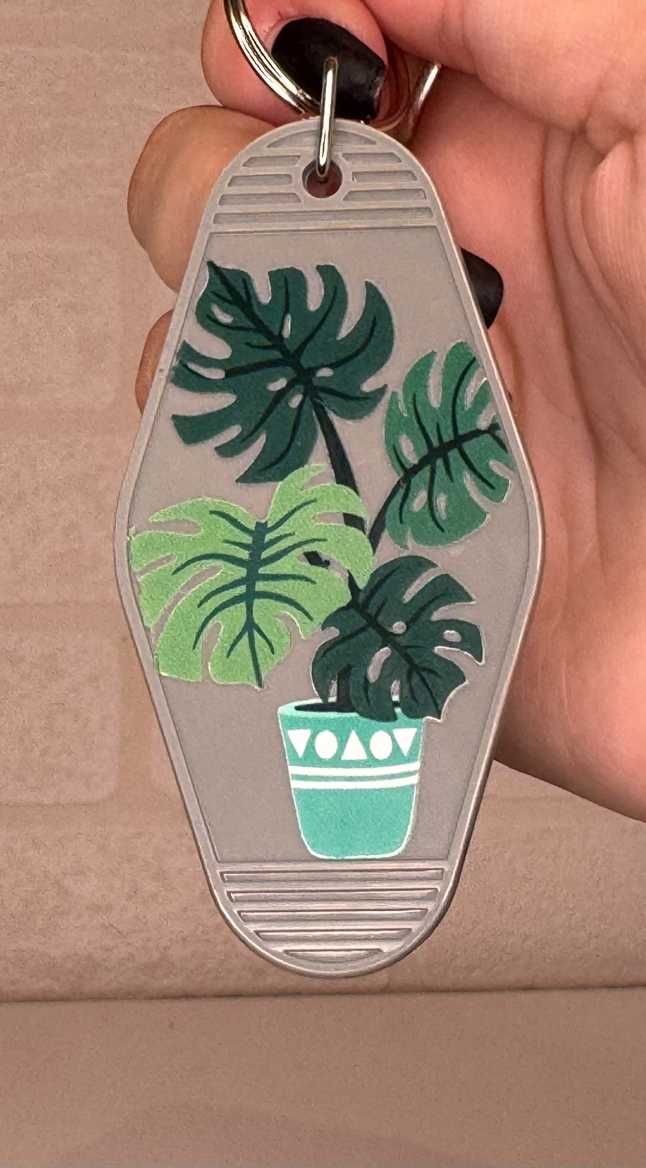 Plant themed Motel keyring