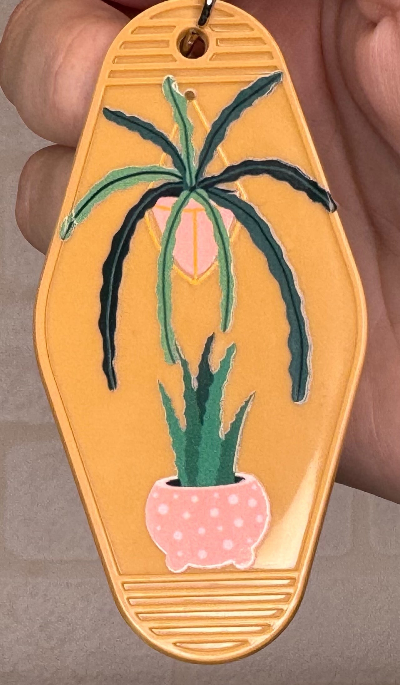 Plant themed Motel keyring