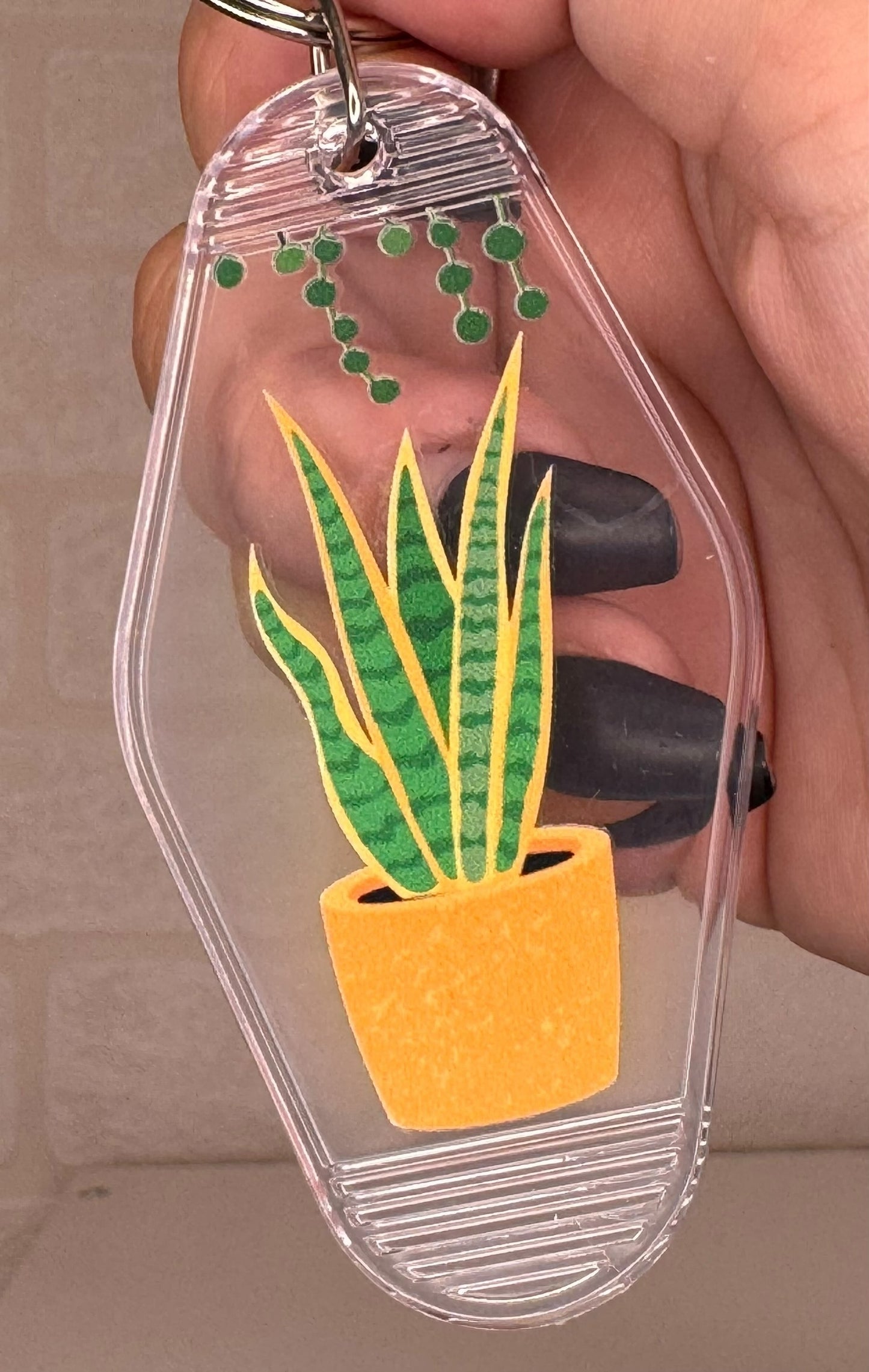 Plant themed Motel keyring