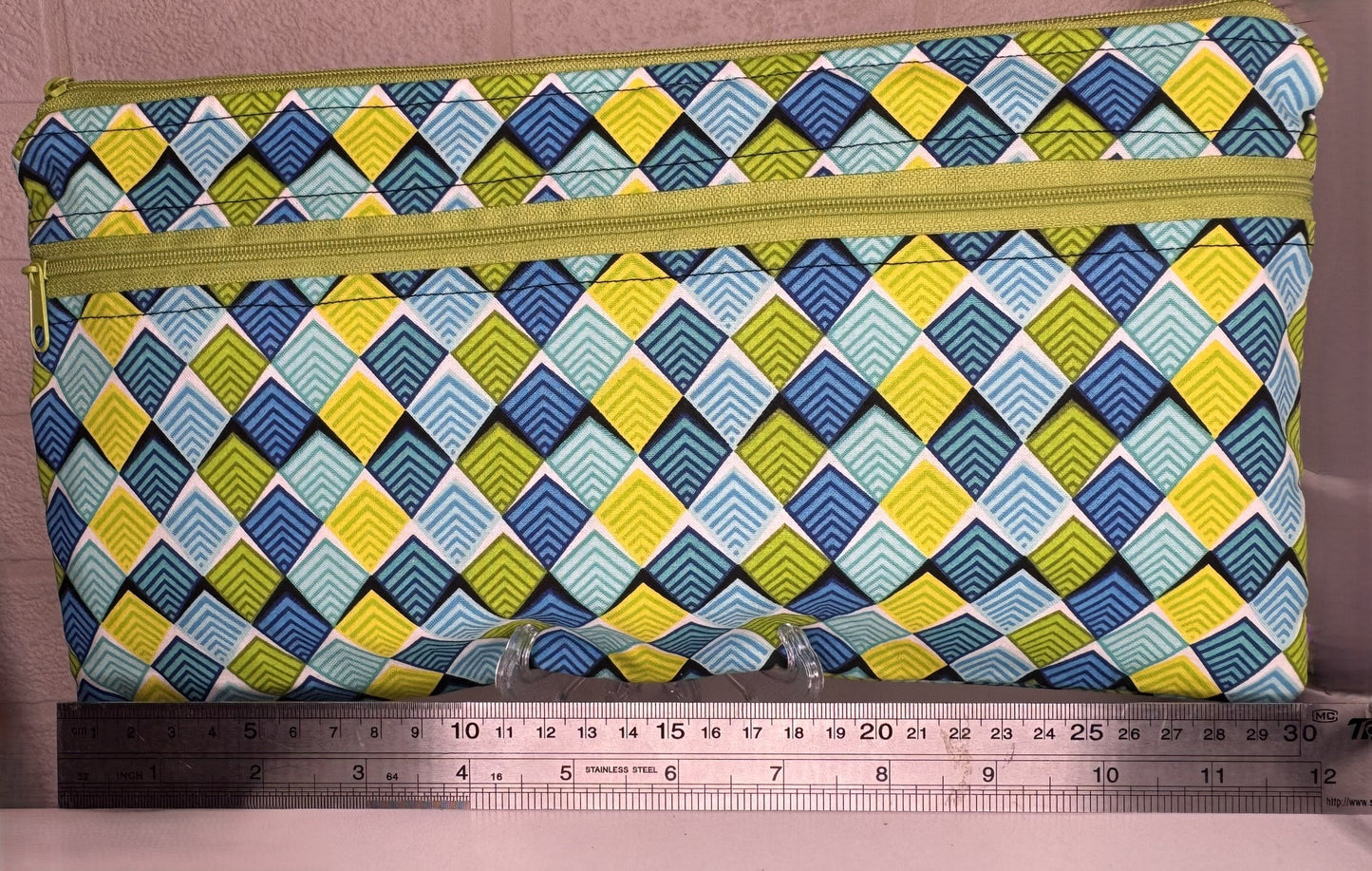 Extra large double pocket pencil case